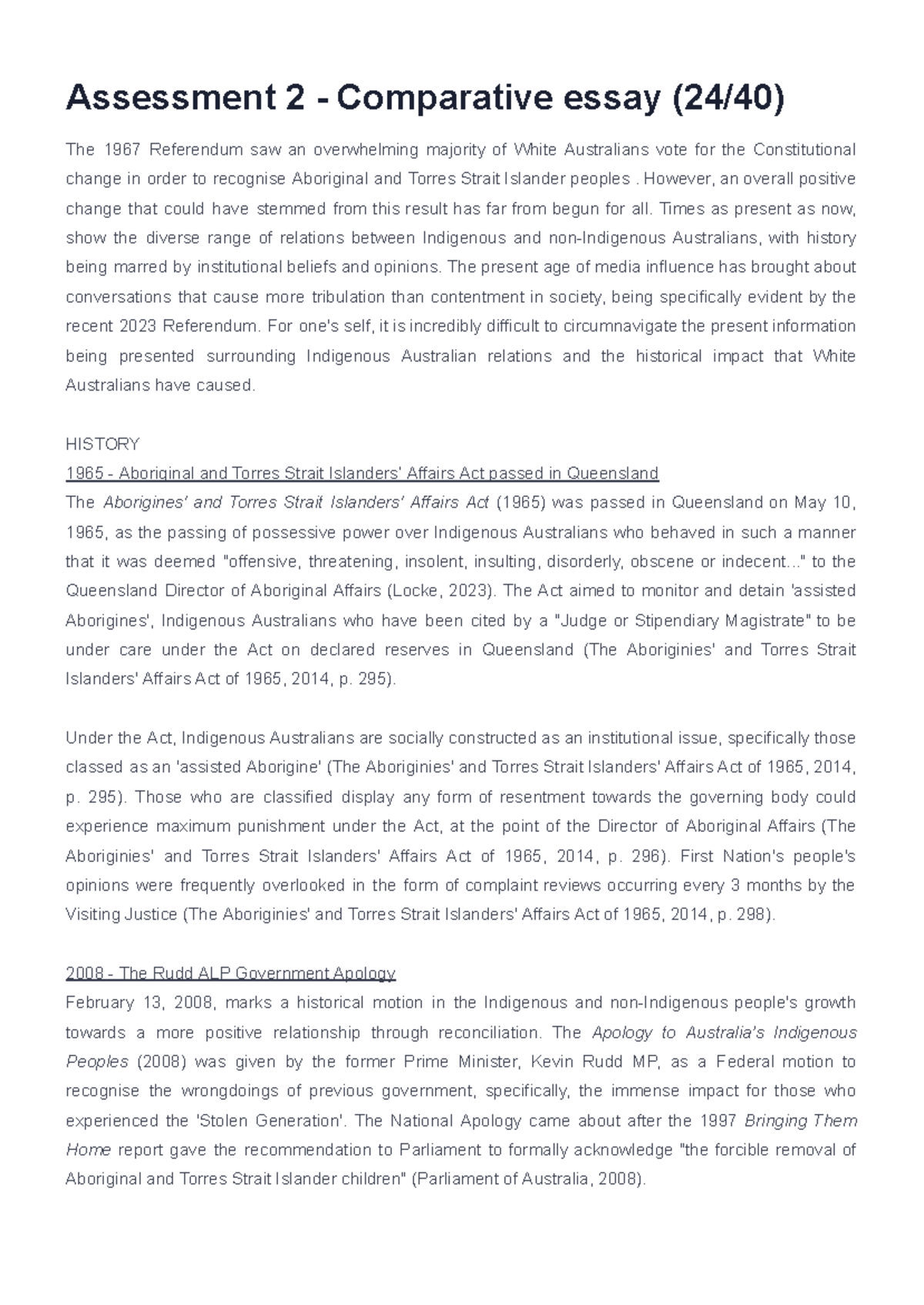 ikc101 assessment 2 comparative essay