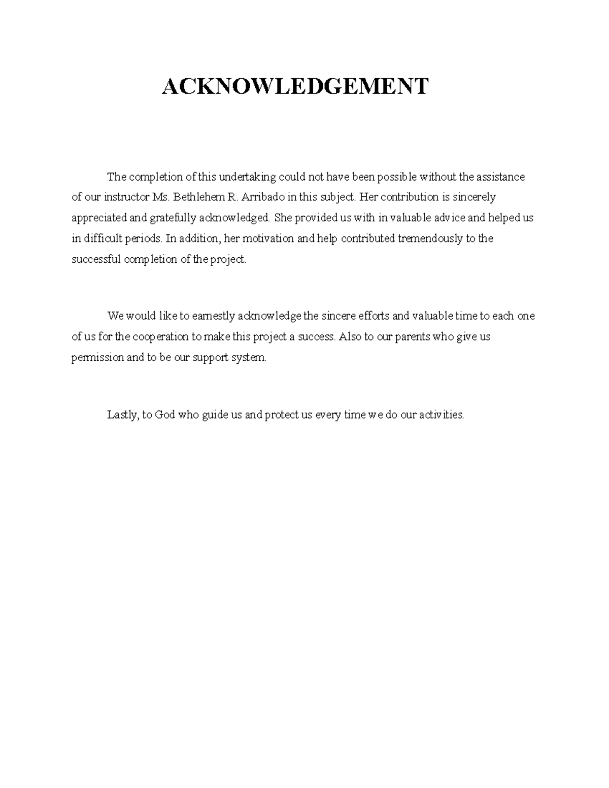 Acknowledgement - notes fo btled-he 317 - ACKNOWLEDGEMENT The ...