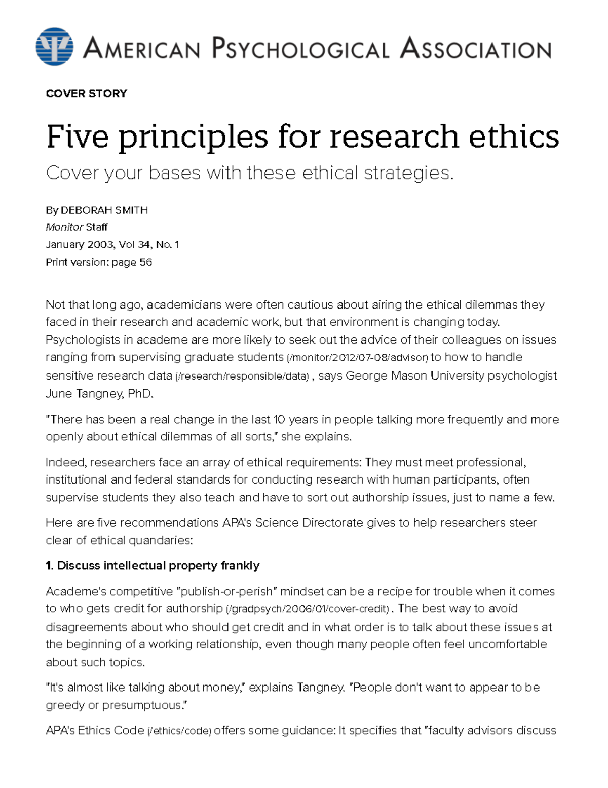 Research ethics Five principles for research ethics Cover your bases
