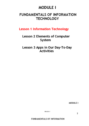 Module 4 IT - MODULE IV THE INFLUENCE OF INFORMATION TECHNOLOGY ON ...
