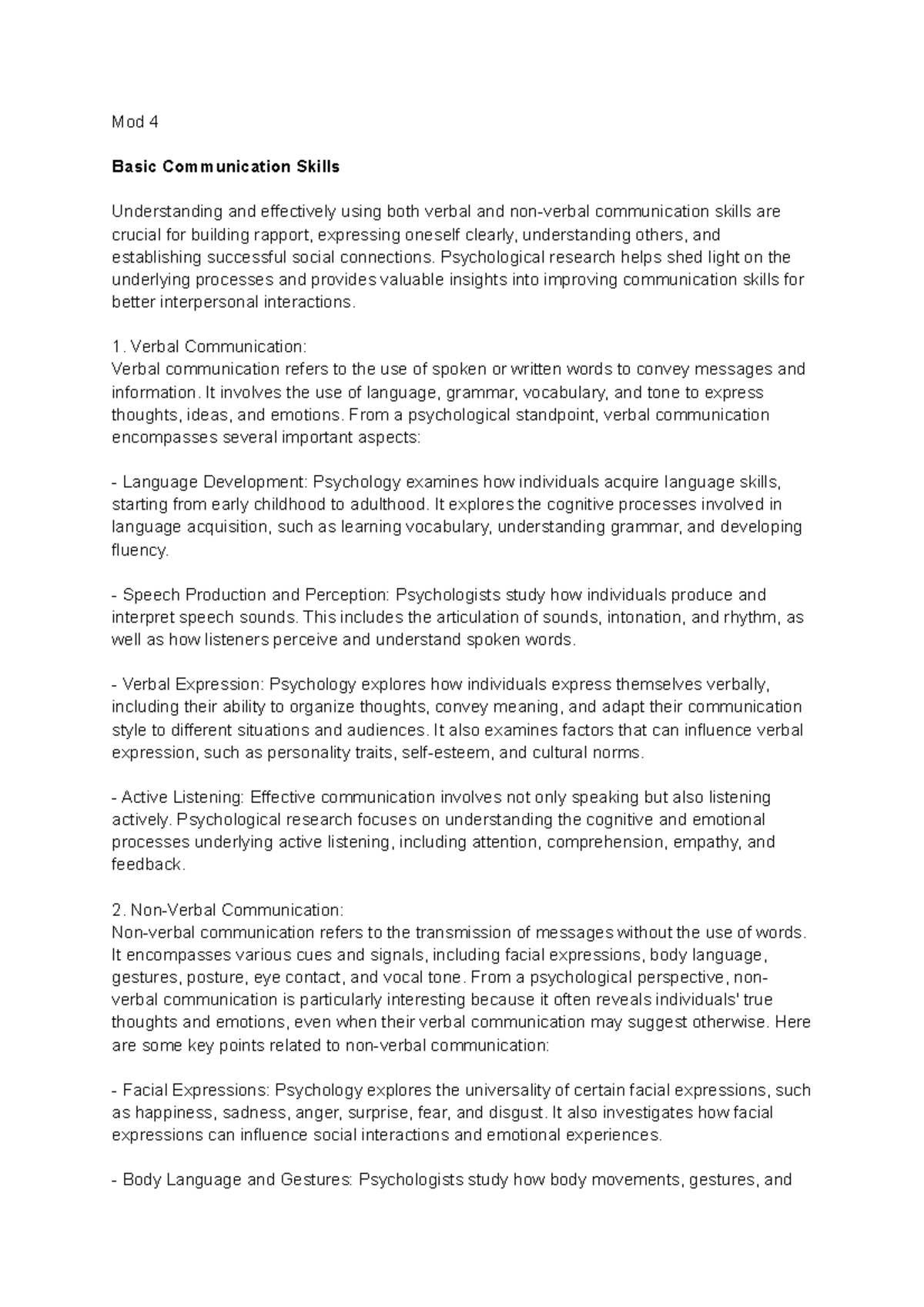 Mod 4 Summary Of Positive Psychology Course Of Module 4 Mod 4