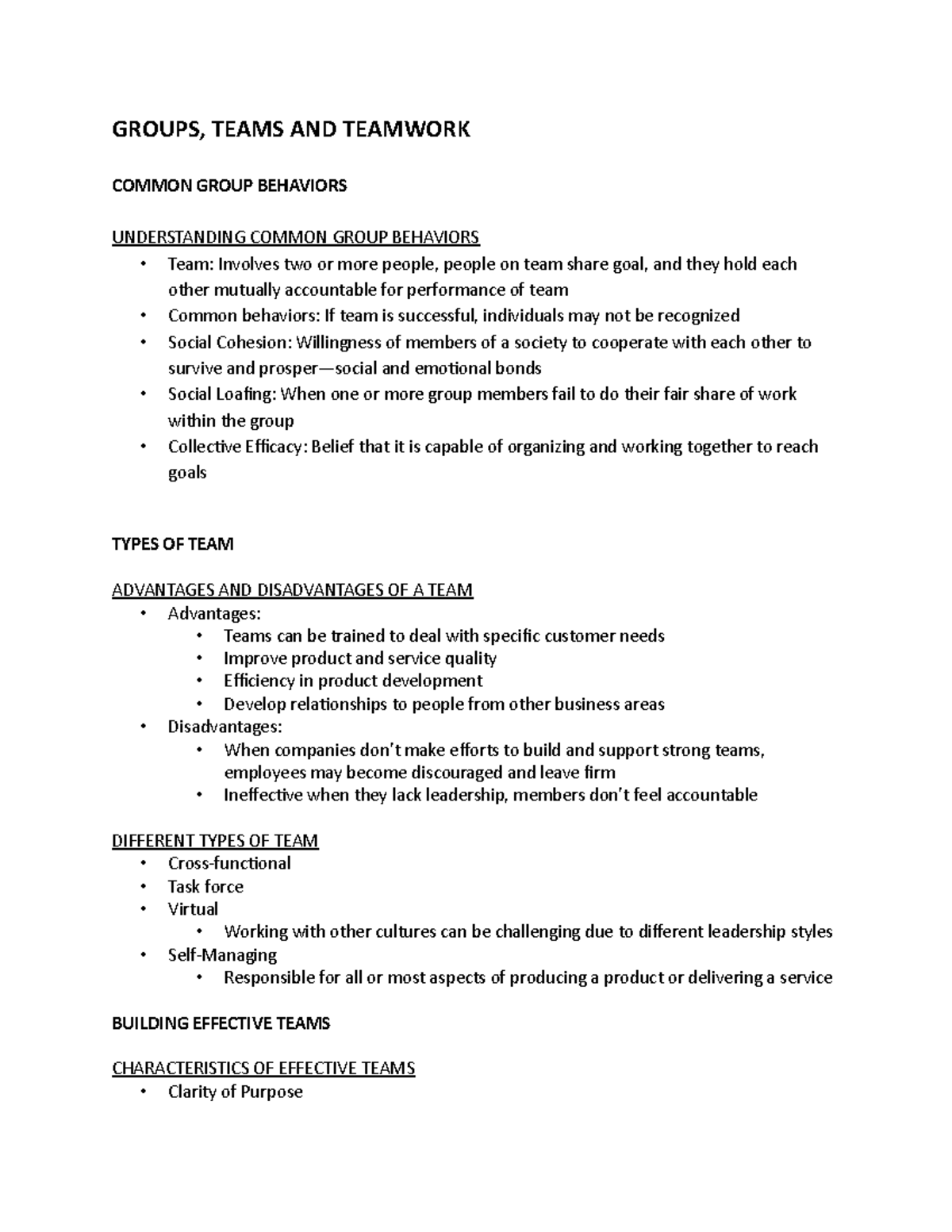 8 Groups Teams&Teamwork - GROUPS, TEAMS AND TEAMWORK COMMON GROUP ...