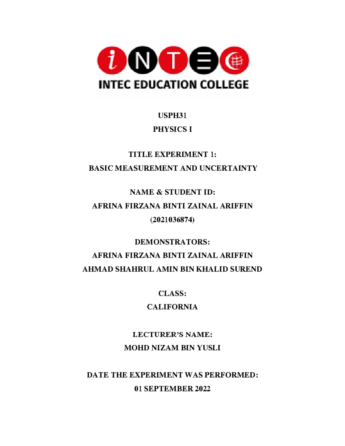 precaution steps for physics experiment measurement and uncertainty