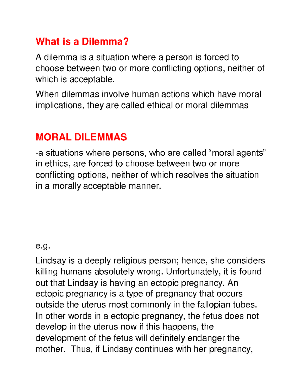 Moral Dillema - vhbgdnjgdvf cbf - What is a Dilemma? A dilemma is a ...