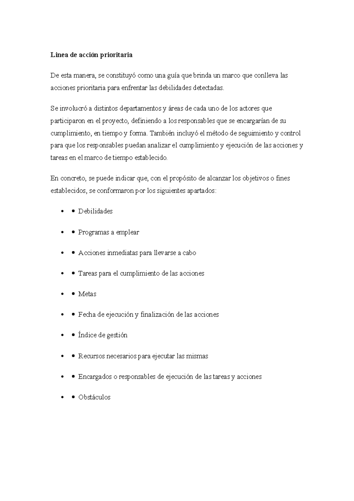 3.2.1 y 3 - APUNTES - Linea de acción prioritaria De esta manera, se ...
