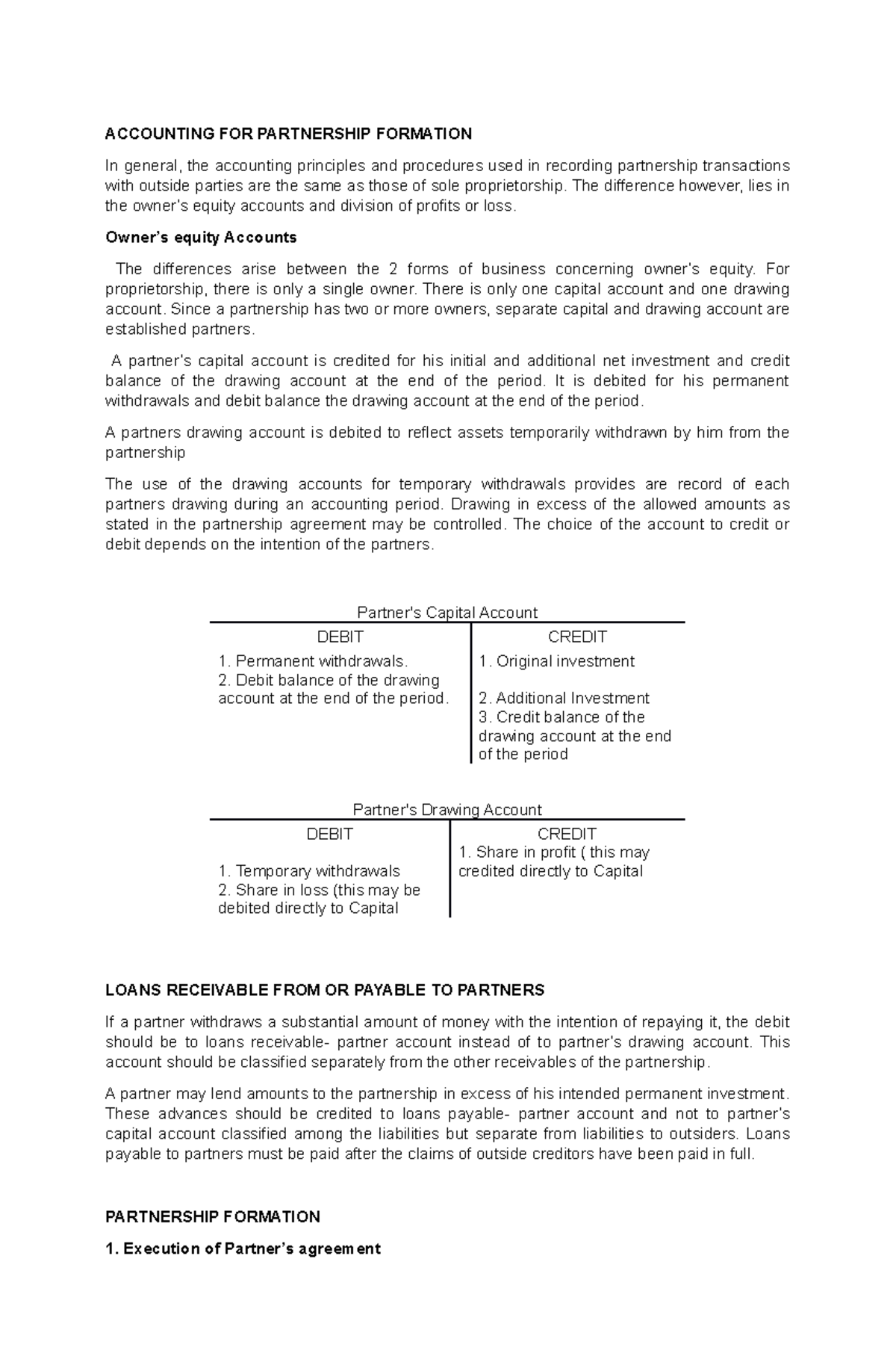 2. Partnership Formation (New Format) - ACCOUNTING FOR PARTNERSHIP ...