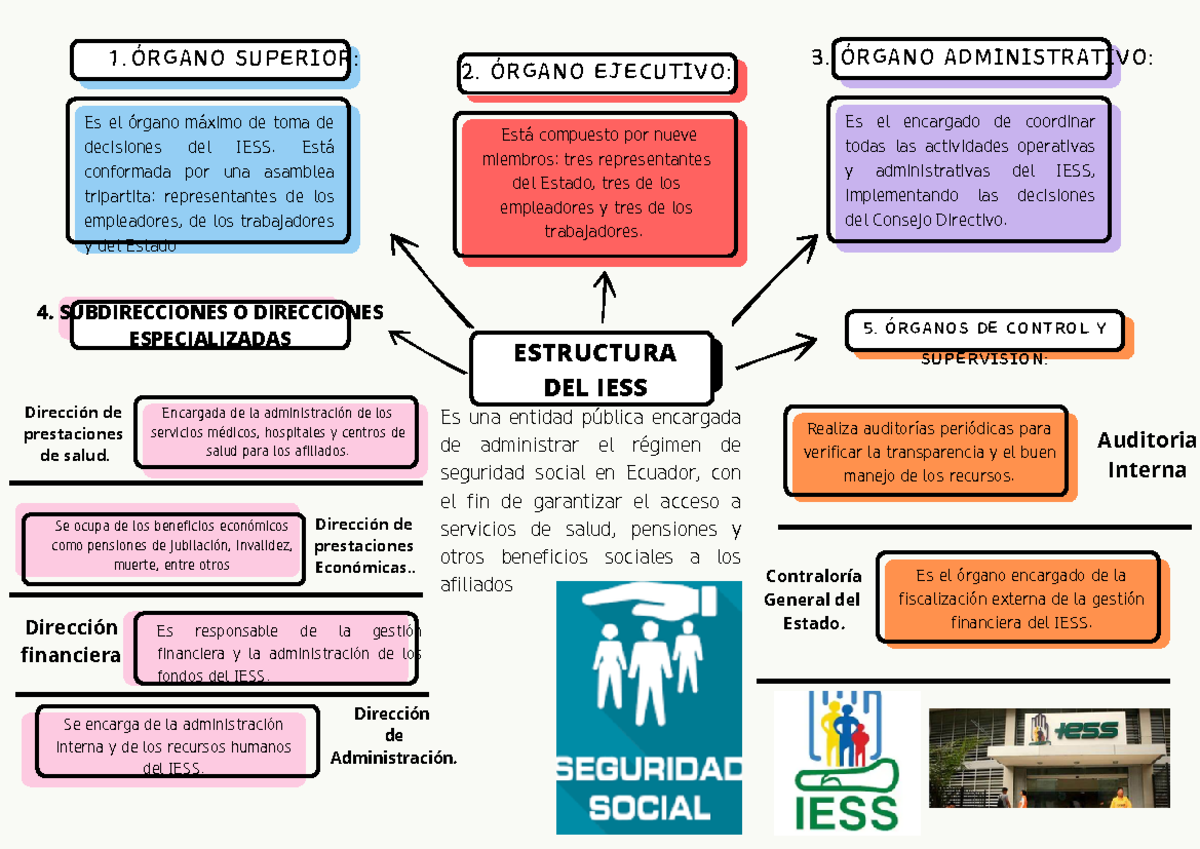 Estructura del IESS - IESS - 3. ÓRGANO ADMINISTRATIVO: Es el encargado ...