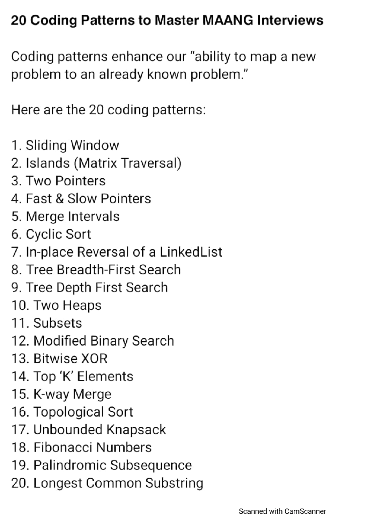Coding Patterns - Btech - Studocu