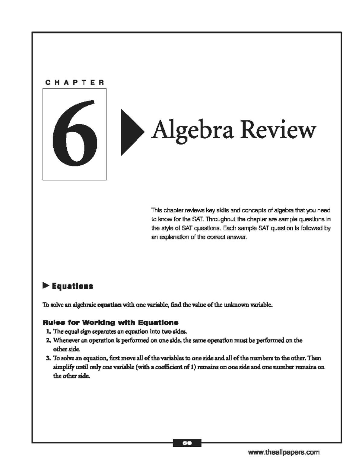 Sat algebra review - idk - Studocu