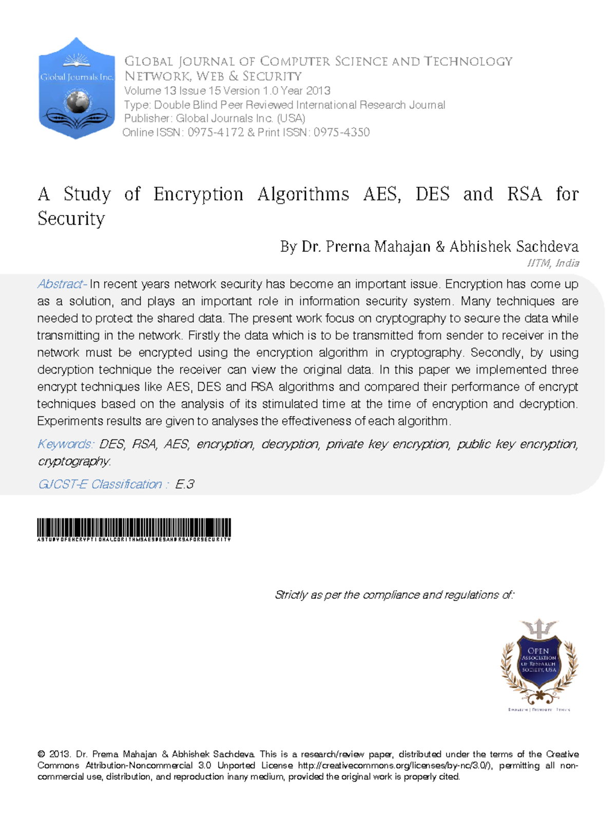 4 A Study of Encryption Algorithms - Data Structure And Algorithm - Studocu