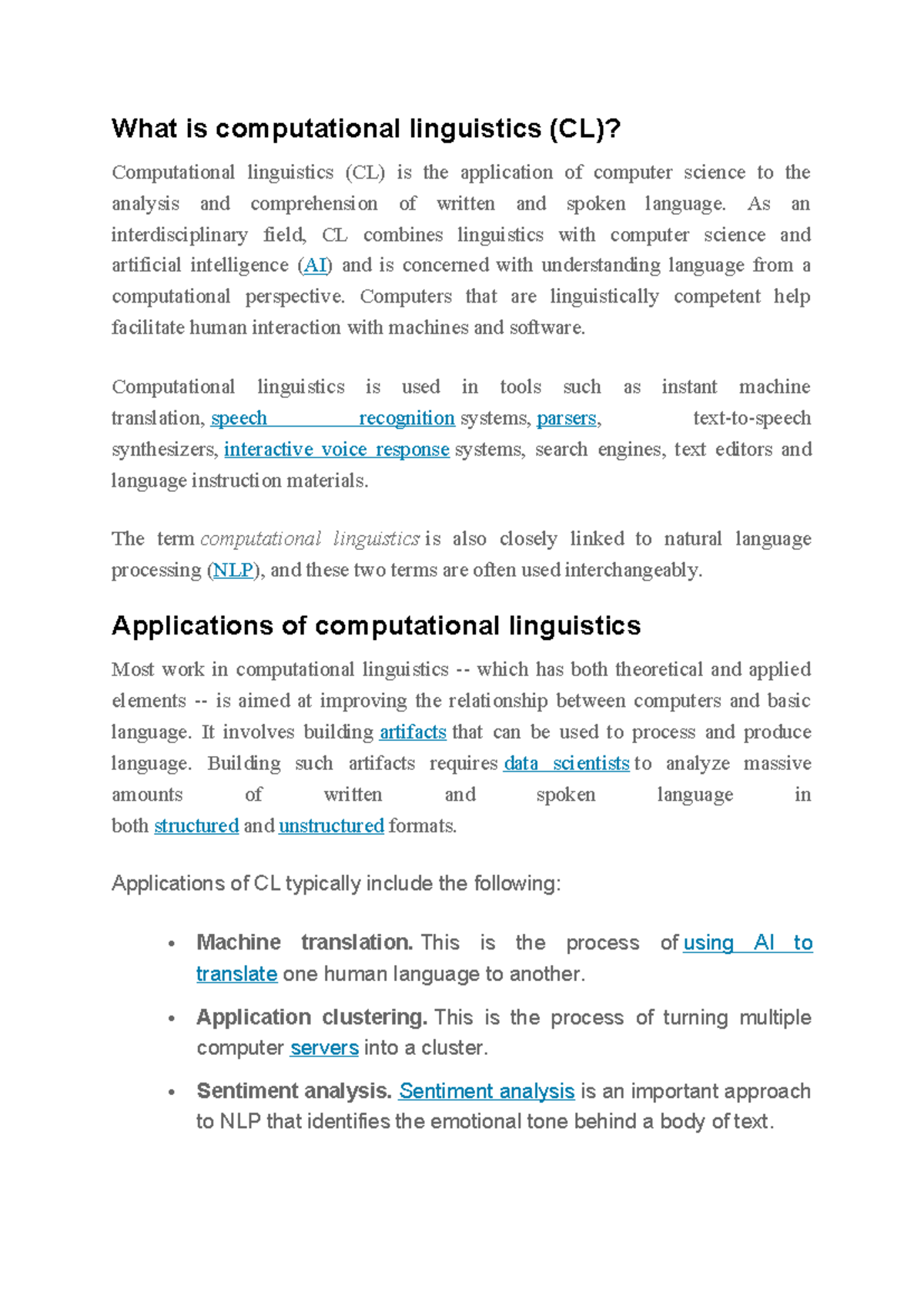 What is computational linguistics and Natural Language Processing in ...