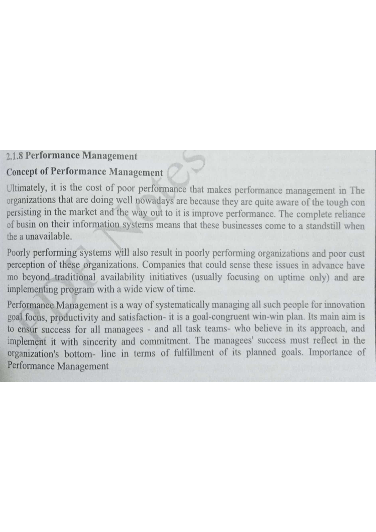 performance management master thesis