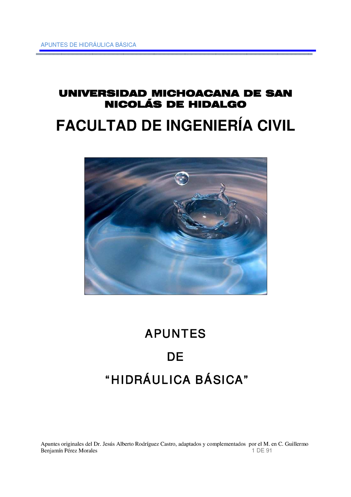 Hidraulica- Basica - Libros E Informes De Mecánica De Fluidos - APUNTE ...