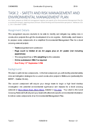 TASK 1 - Students will learn how to structure and work with engineering ...