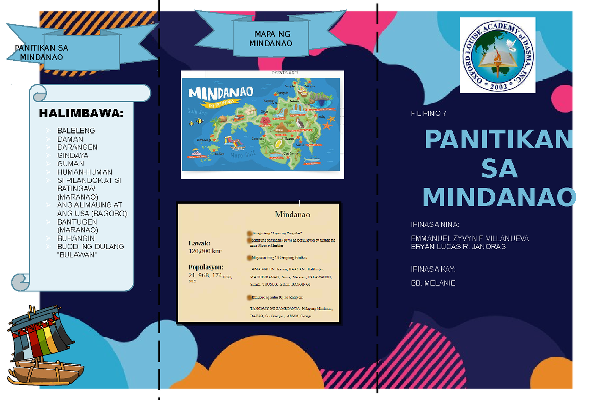 Filipino-7 - brochure - | FILIPINO 7 PANITIKAN SA MINDANAO IPINASA NINA ...