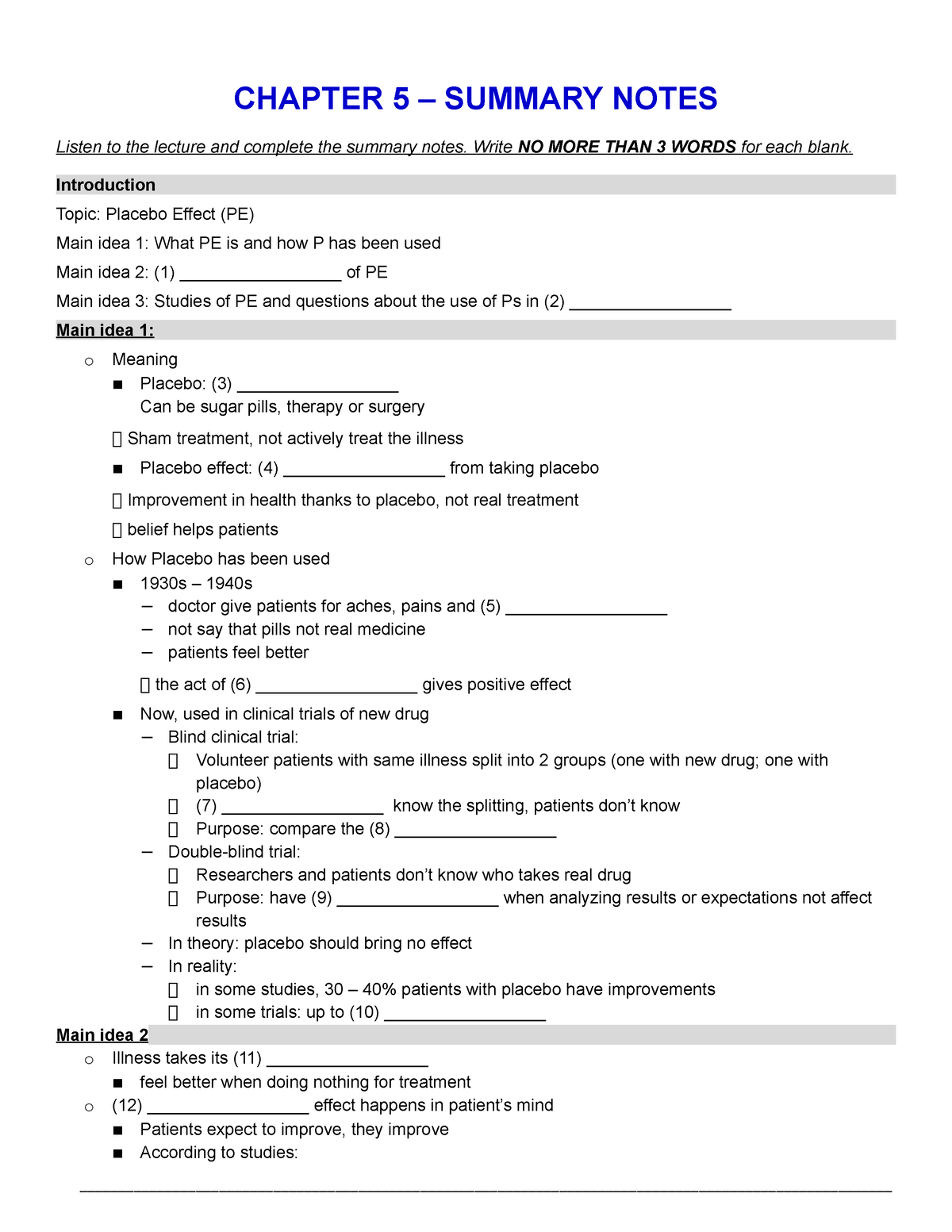 Chapter 05 - Practice - CHAPTER 5 – SUMMARY NOTES Listen To The Lecture ...