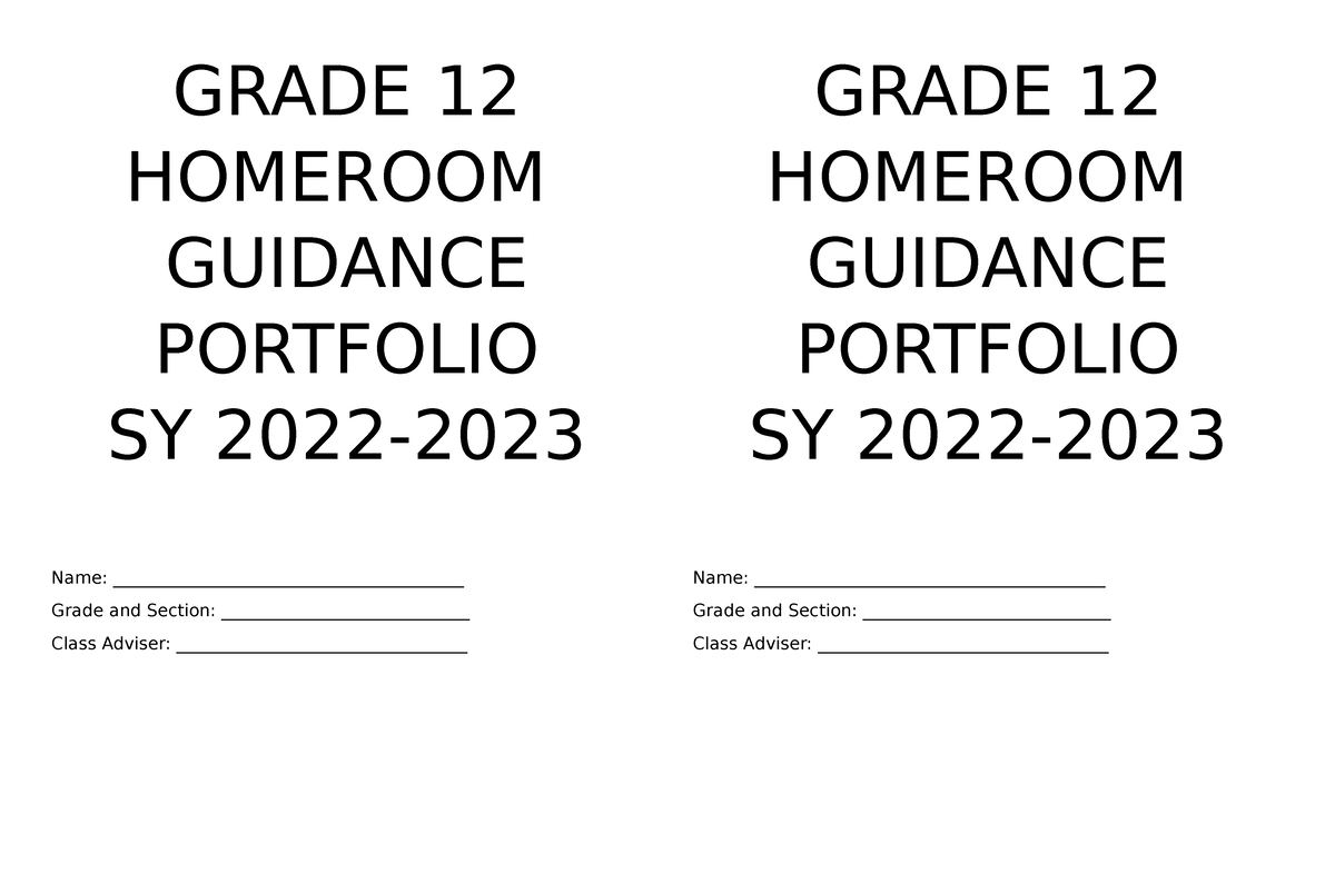 HG Module 1 Homeroom Mo GRADE 12 HOMEROOM GUIDANCE PORTFOLIO SY   Thumb 1200 785 