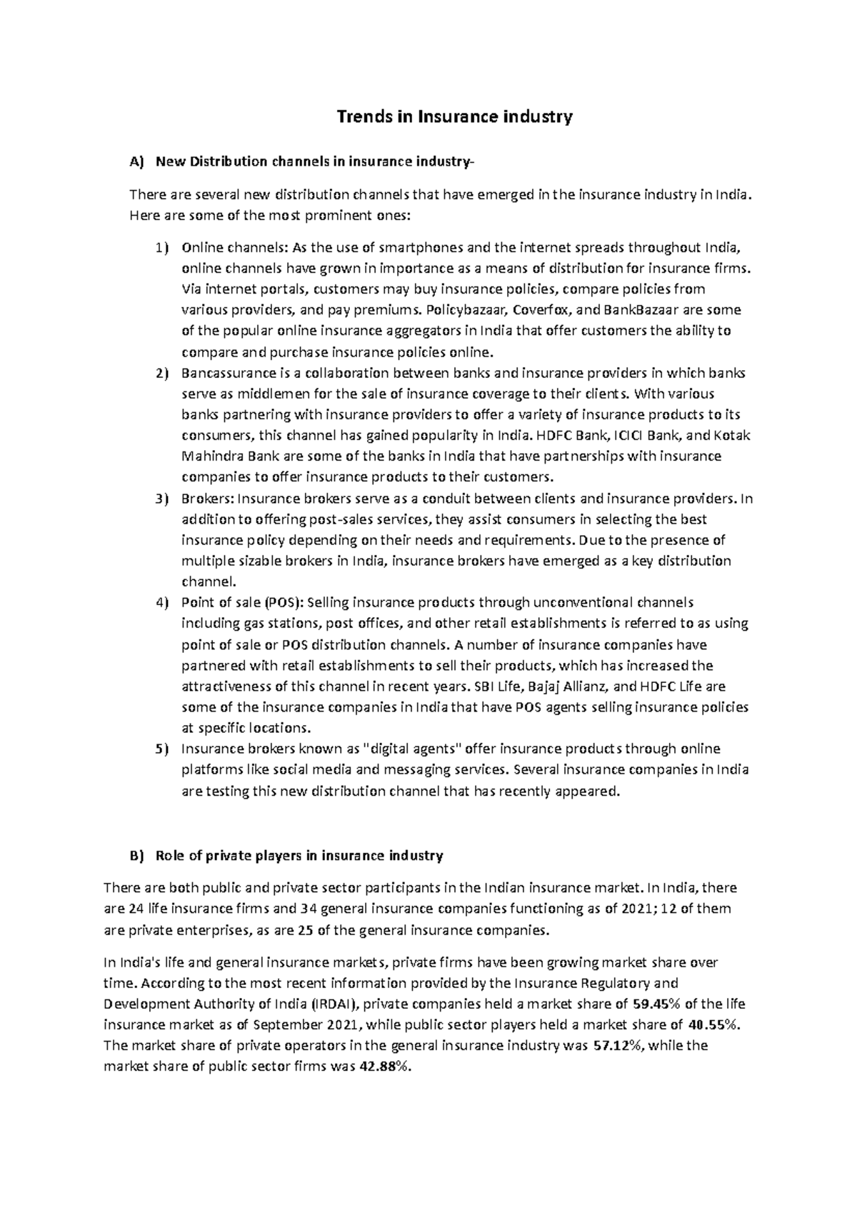 Trends in Insurance industry - Here are some of the most prominent ones ...