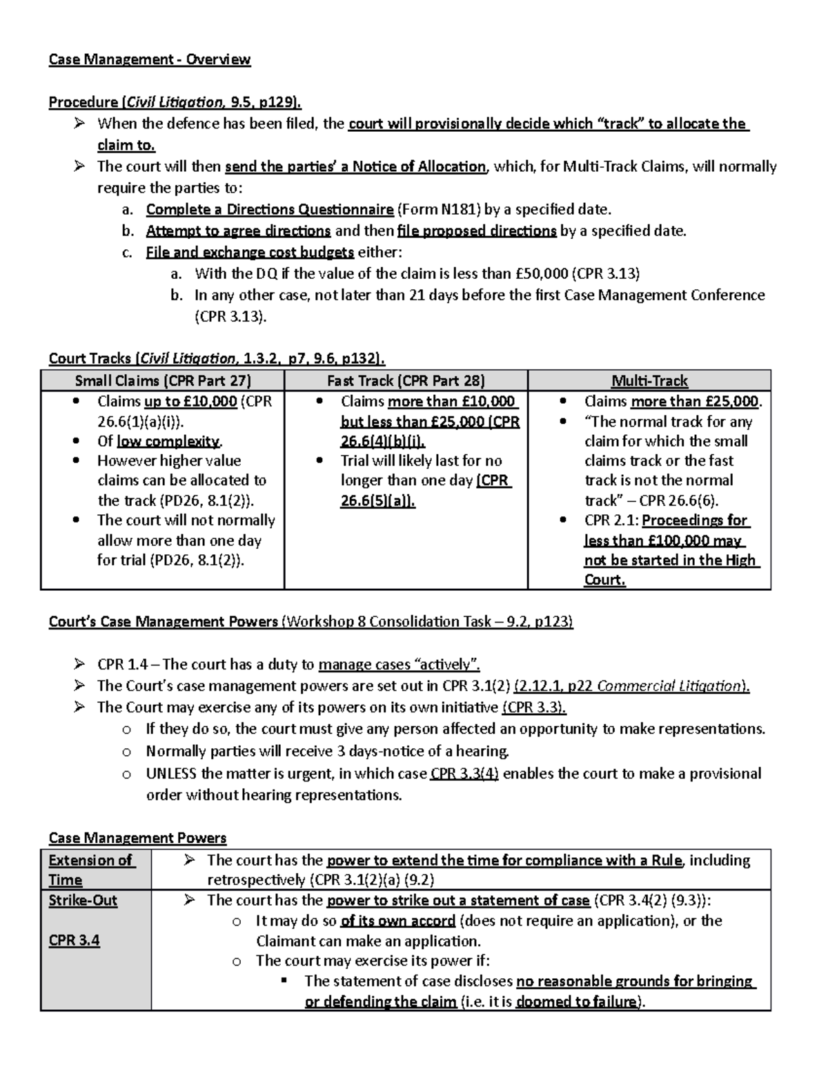 4. Case Management commercial law Case Management Overview