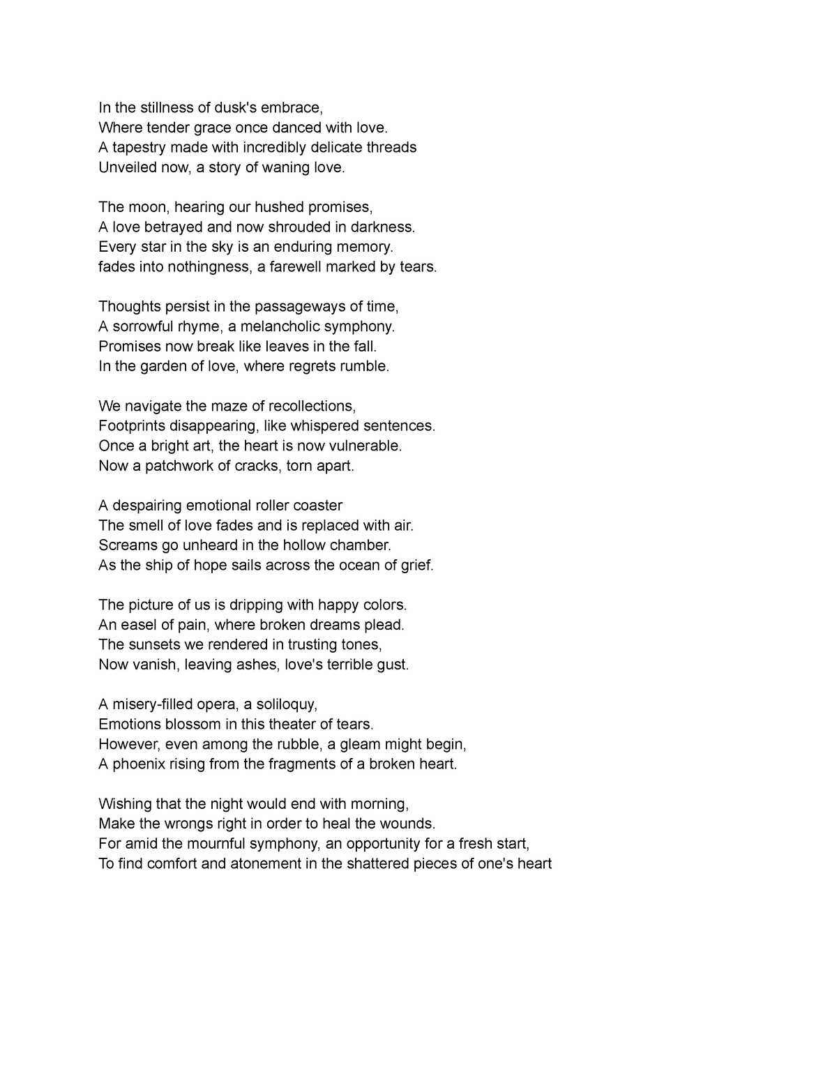 Broken poem - This is a sample poem for those finding themselves in a ...