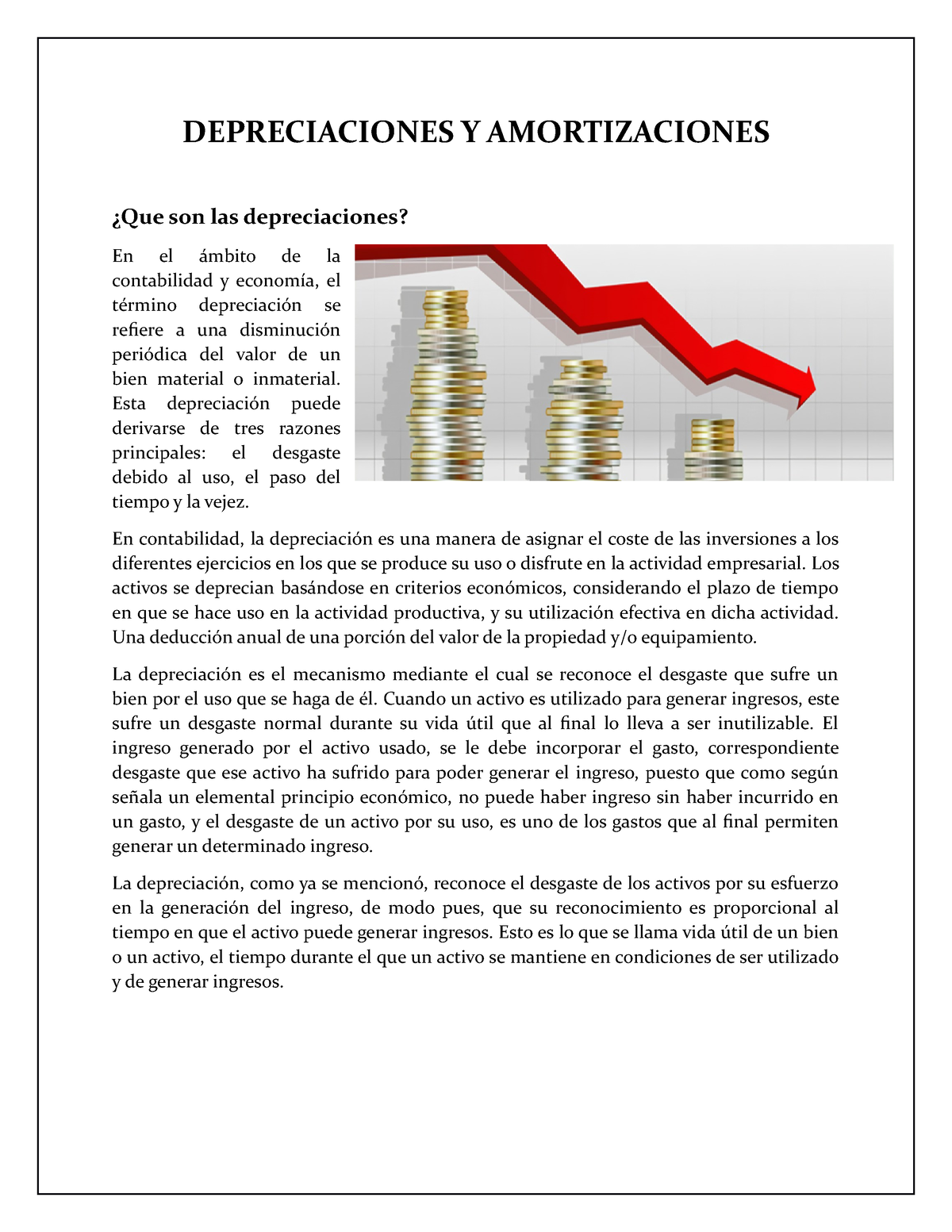 Depreciaciones Y Amortizaciones - DEPRECIACIONES Y AMORTIZACIONES ¿Que ...