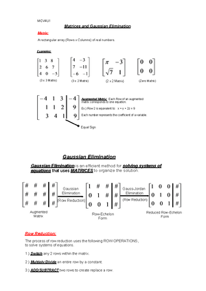 4,3 Solving Systems Using Matrices - MCV4U Matrices And Gaussian ...