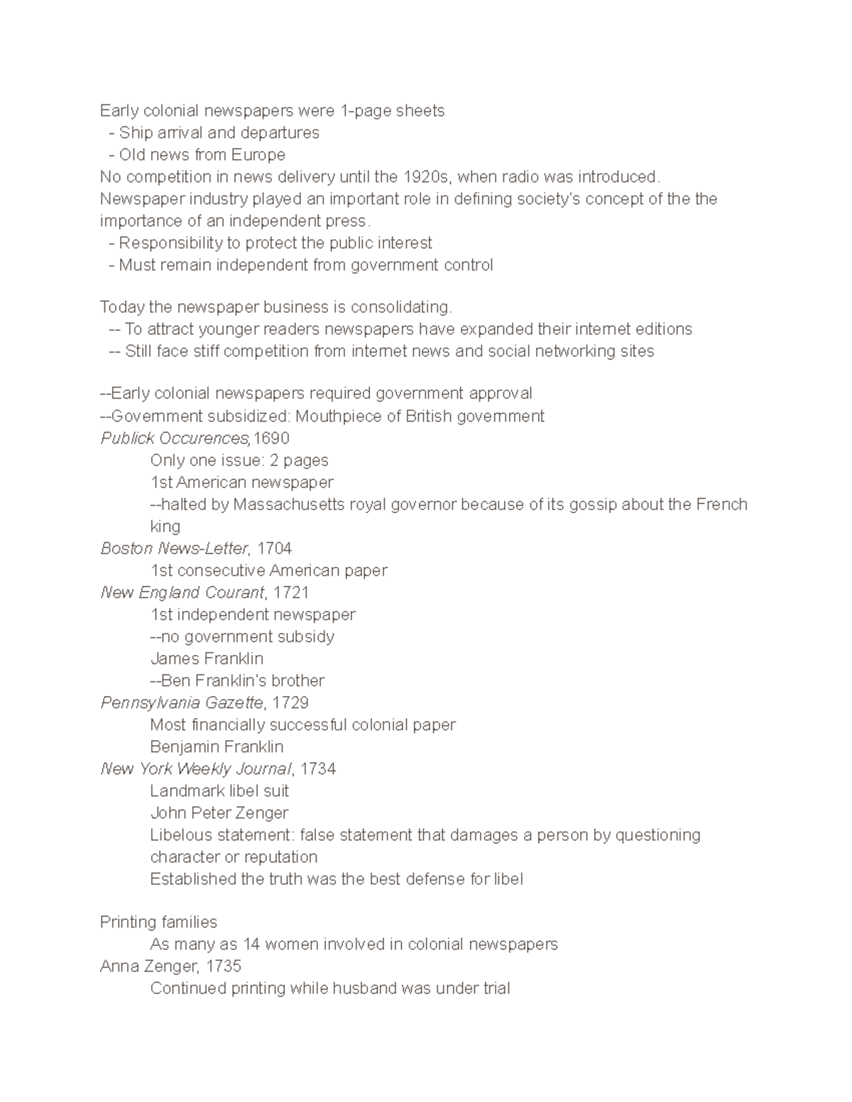 MC chapter 3 notes - Michel little spring 2023 MC 101 - Early colonial ...