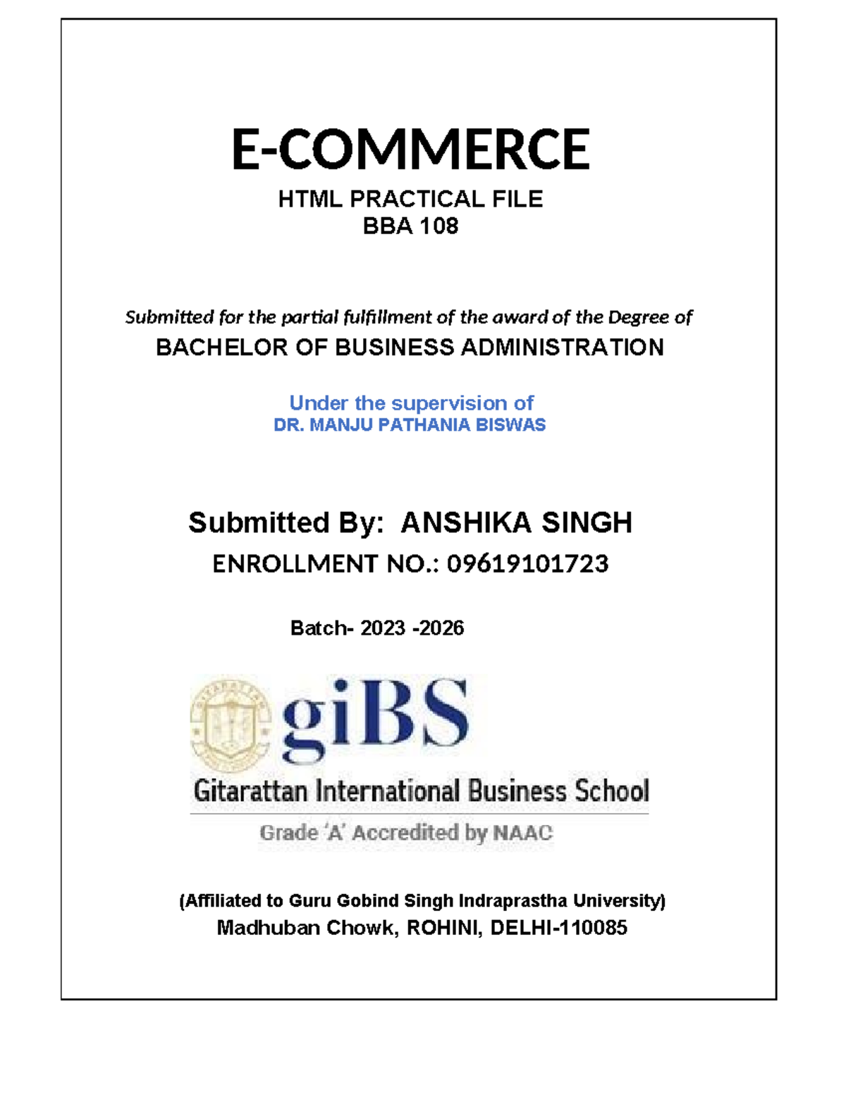 Anshika EC Practical - Project on e commerce - E-COMMERCE HTML ...