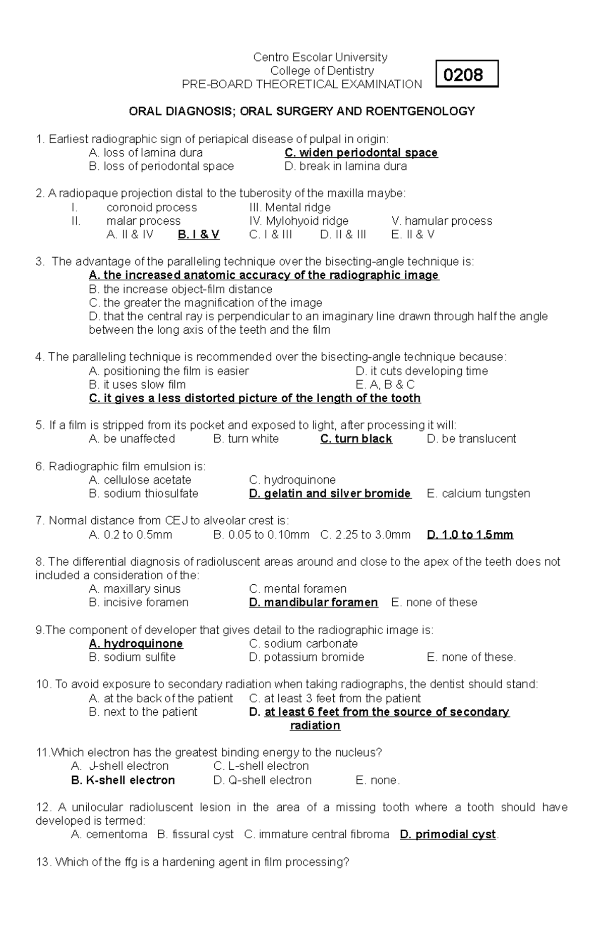 ODI ORS ROE 0208 - Questions with answers - Centro Escolar University ...