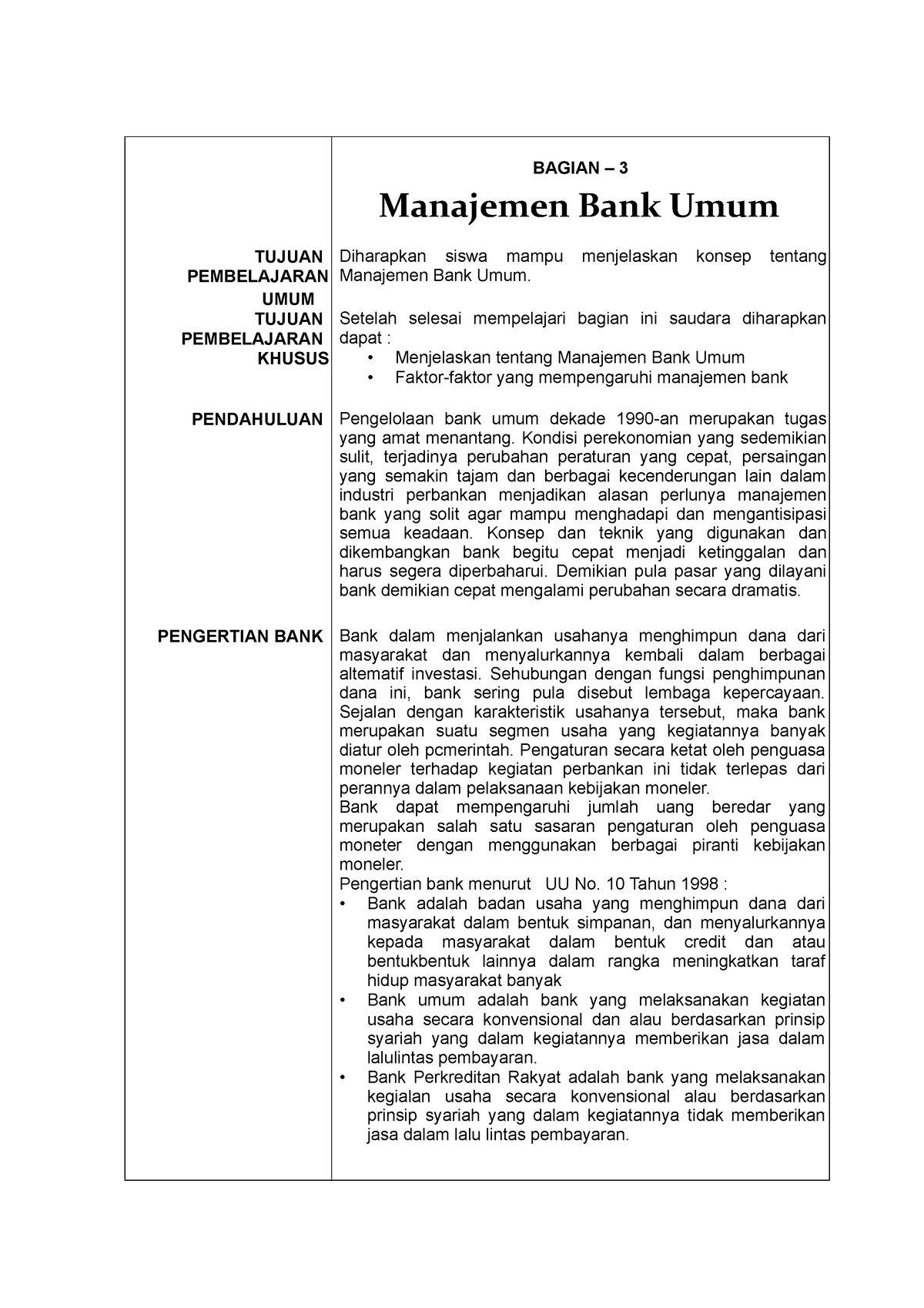 Manajemen Bank Umum - Pengertian Bank, Jenis Bank, Fungsi Dan Usahan ...