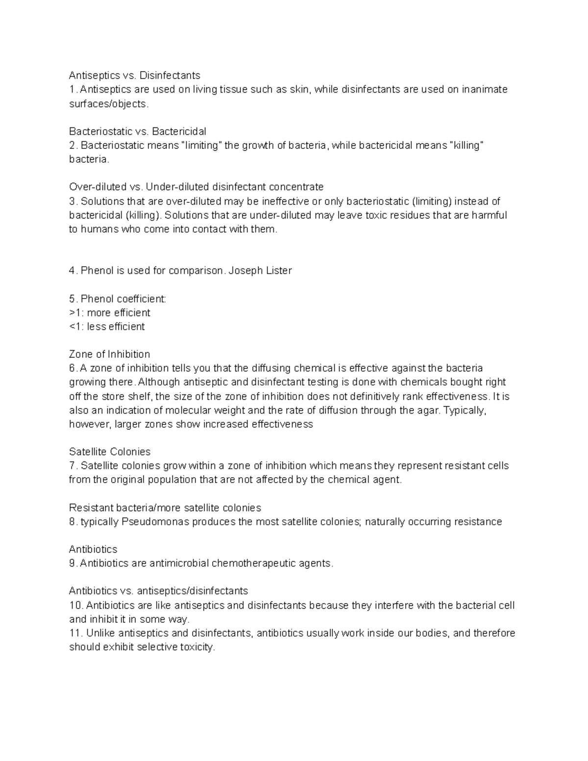 Lab Practical 3 Antiseptics vs. Disinfectants Antiseptics are used on