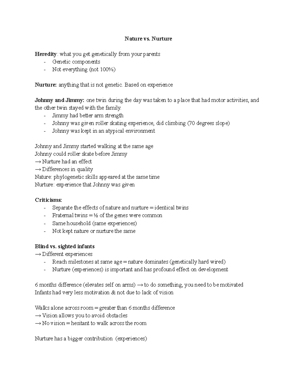 Mon - 9 18 2023 - KNES370 - Lecture notes - Nature vs. Nurture Heredity ...