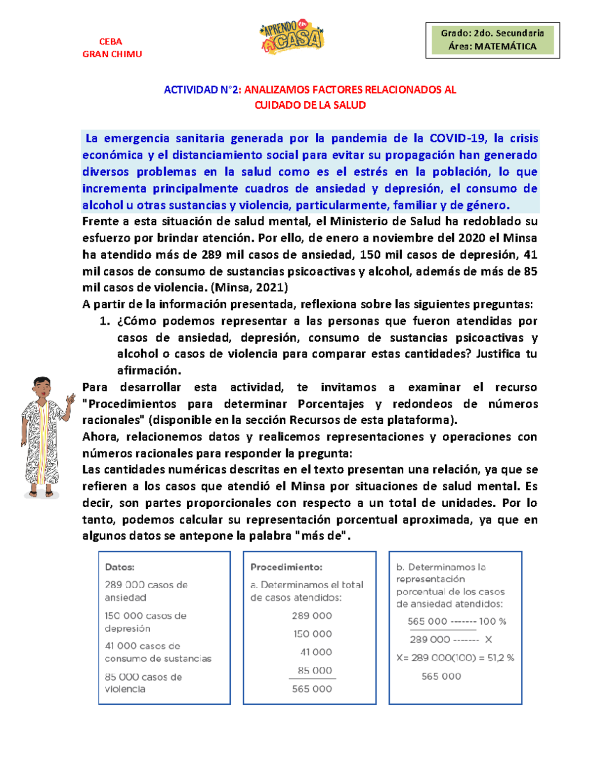 Actividad 2 - Matematicas - CEBA GRAN CHIMU ¡rea: MATEM¡TICA ACTIVIDAD ...