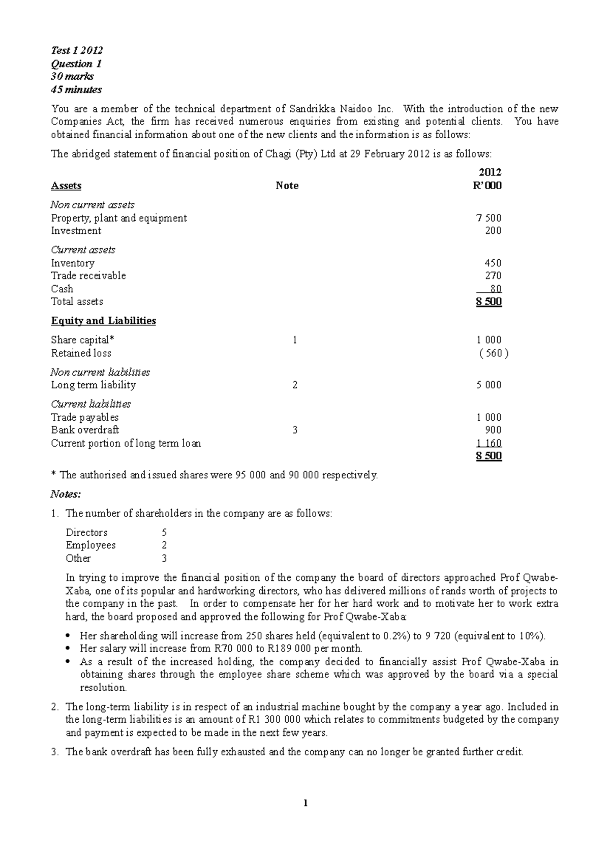 2012 TEST 1 Alternate - Helpful test for auditing students struggling ...