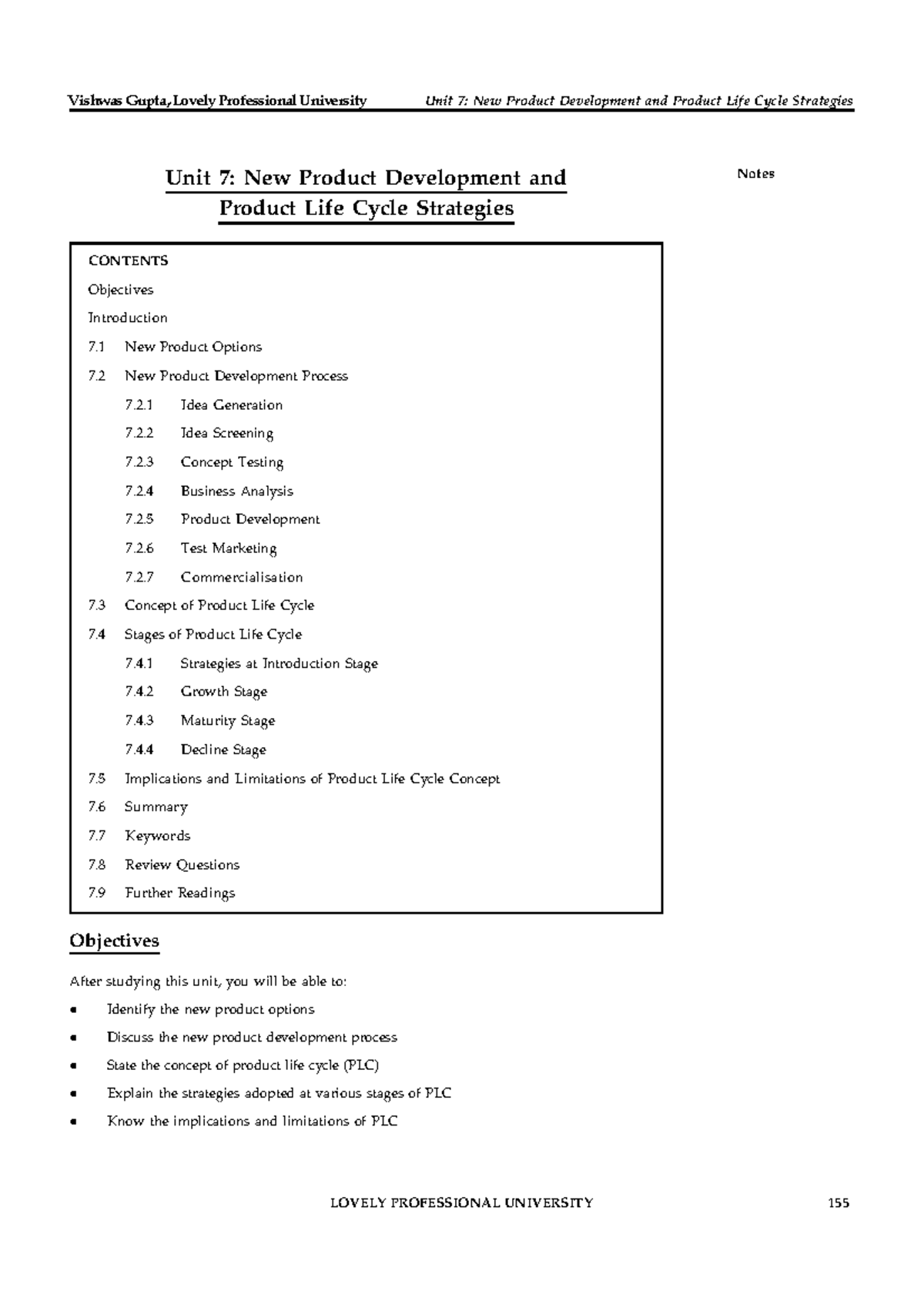 Essentials OF Marketing Chapter 7 - Unit 7: New Product Development and ...