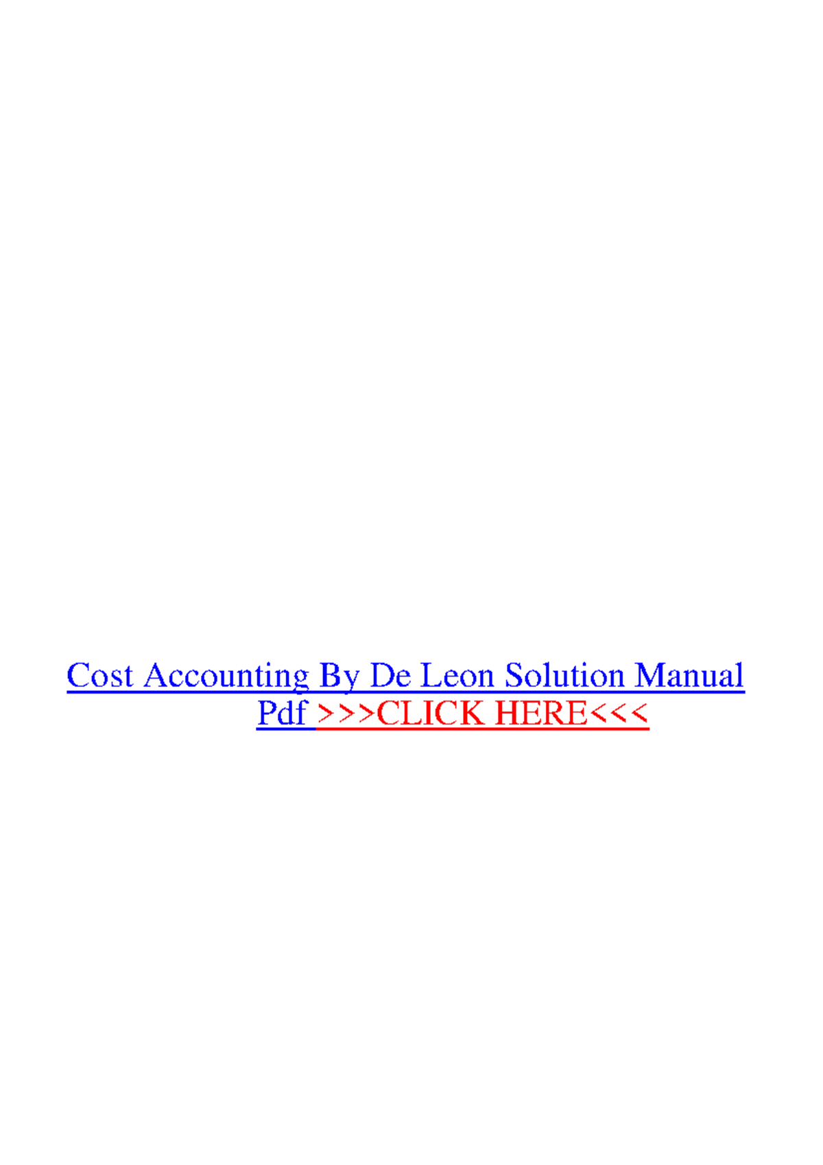 Toaz - solution manual - Cost Accounting By De Leon Solution Manual Pdf ...