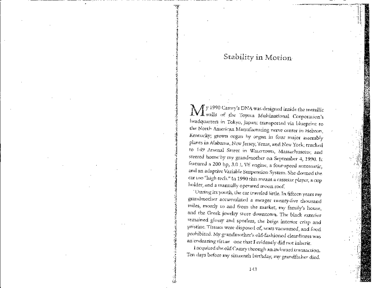 Stability in Motion-1 - assignment - BIOL 2001 - Studocu