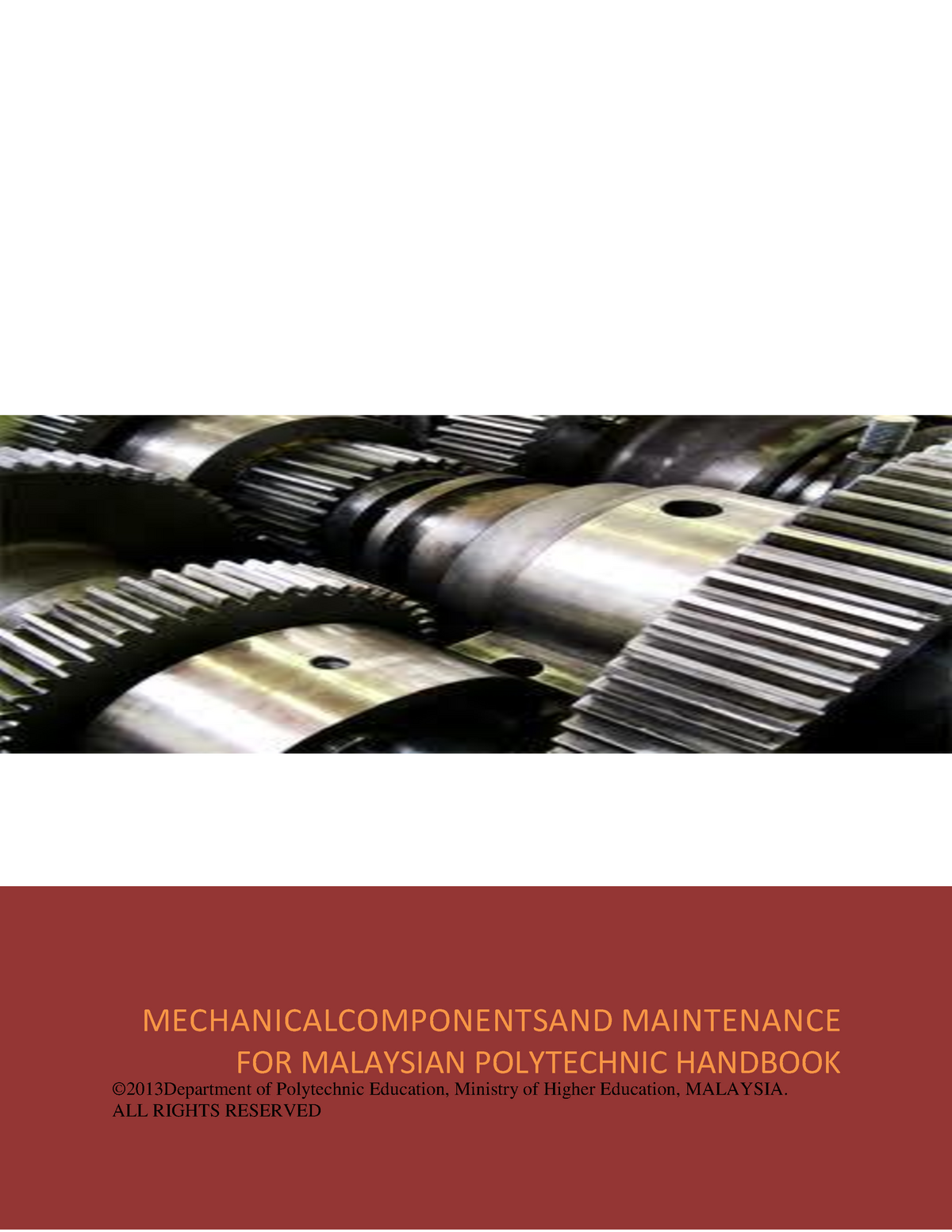 Mechanical Component And Maintenance - MECHANICALCOMPONENTSAND ...