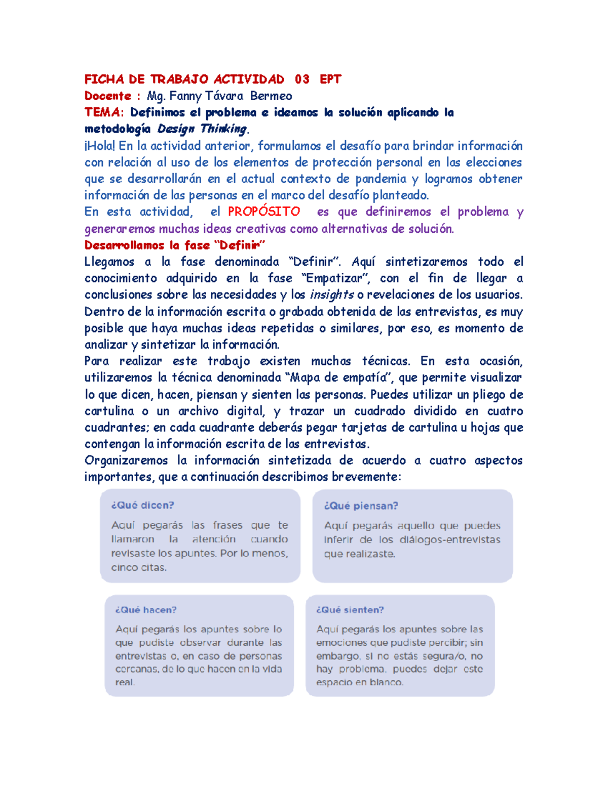 Ficha DE Trabajo 03 EPT - FICHA DE TRABAJO ACTIVIDAD 03 EPT Docente ...