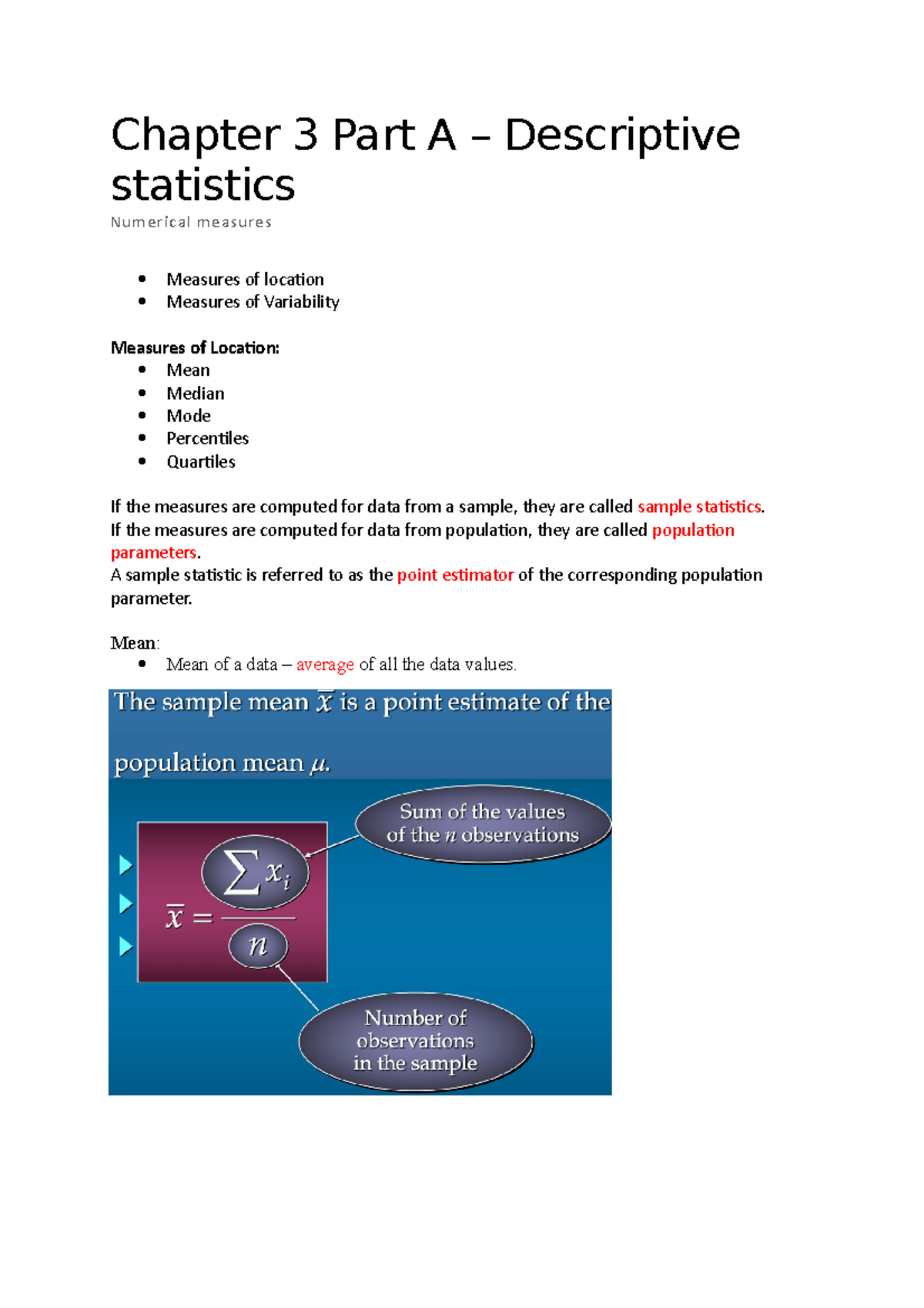 Ekonomisk Statistik - Föreläsning 1 Kap 3 (ENG) - Chapter 3 Part A ...