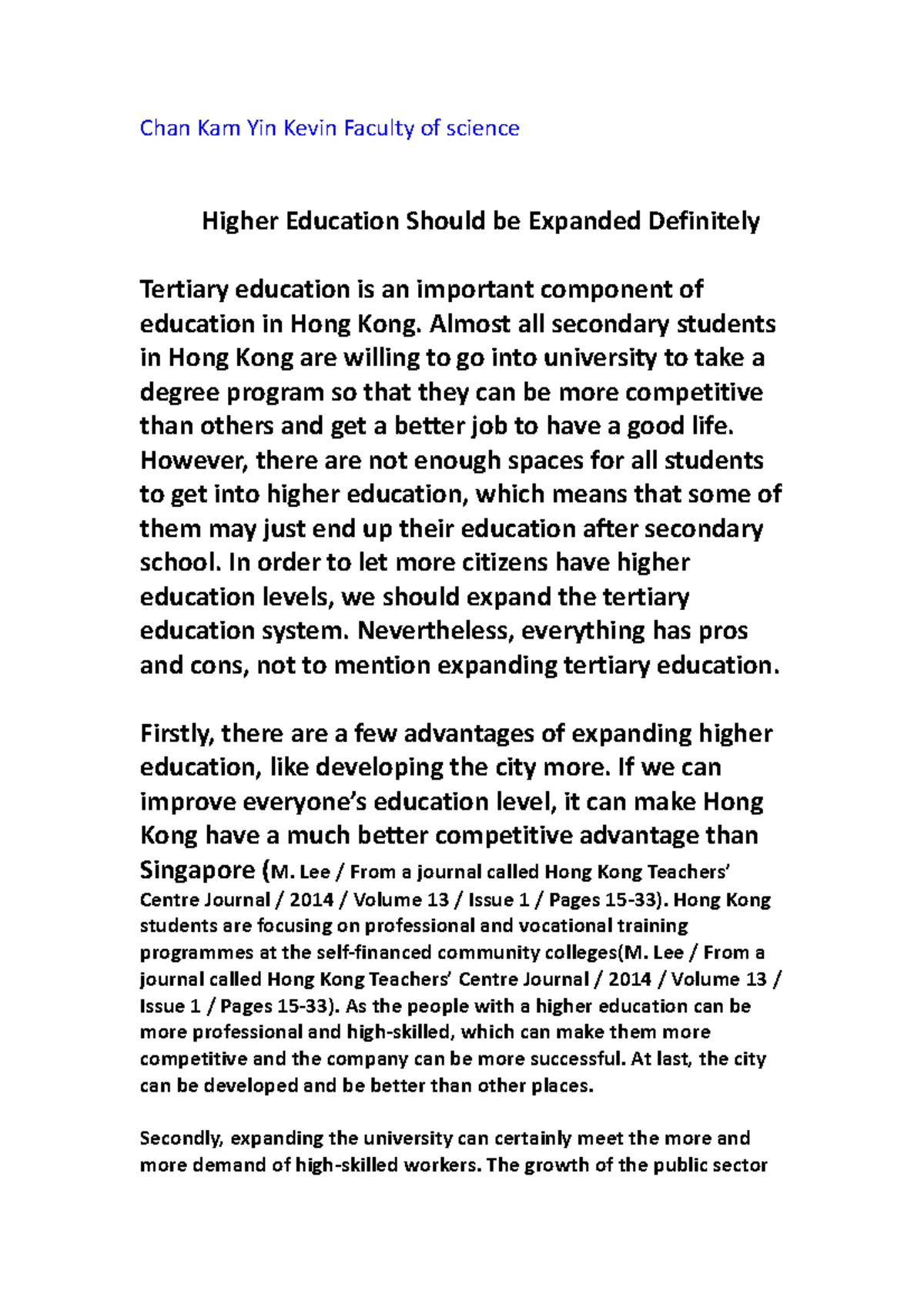 Diag1H5Kevin(docx) 1 - It is the diagnosis writing - Chan Kam Yin Kevin ...