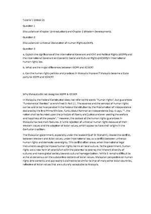 (W2) History of Human Rights - UHL2612 HUMAN RIGHTS LAW Week 2: History ...
