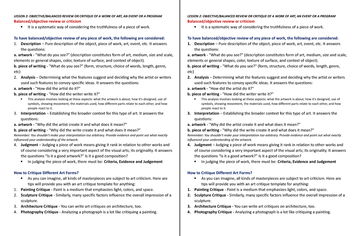 Group 4 EAPP Handouts - Hehjsjsjss - LESSON 2: OBJECTIVE/BALANCED ...