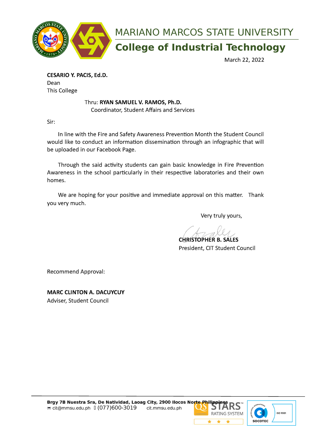 Request Letter To Conduct Fire Drill - vrogue.co