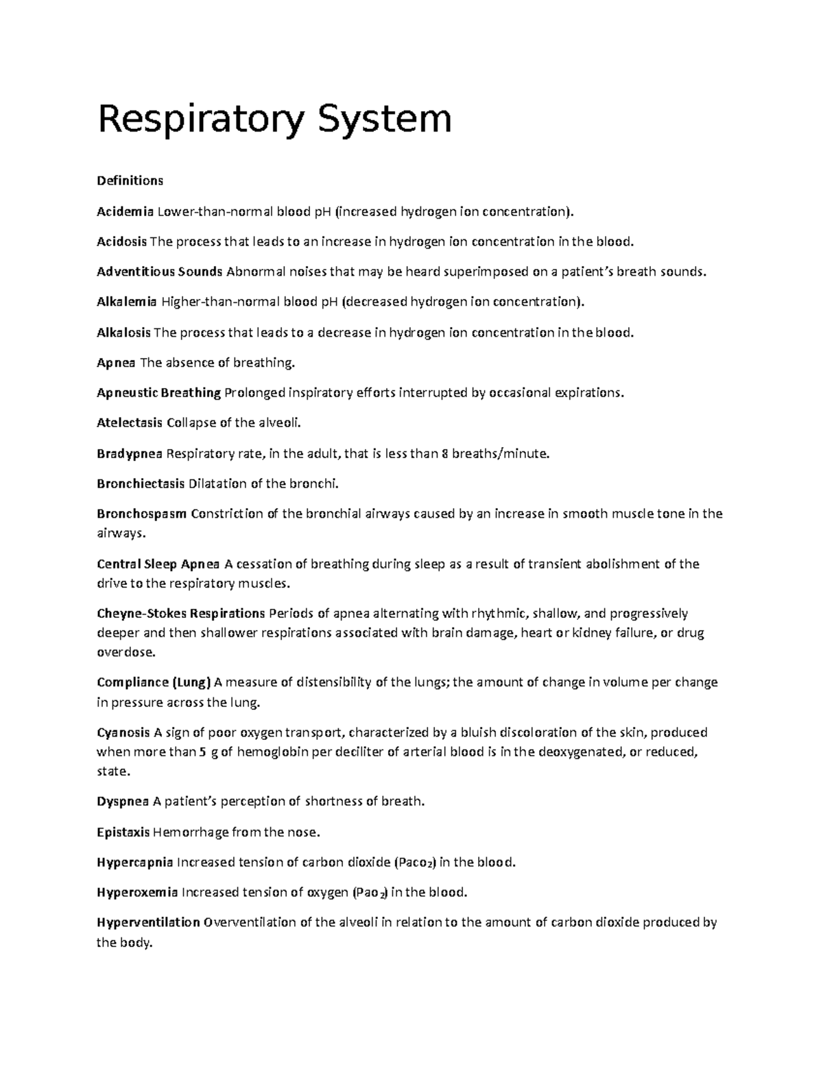 Respiratory System definition of words - Respiratory System Definitions ...