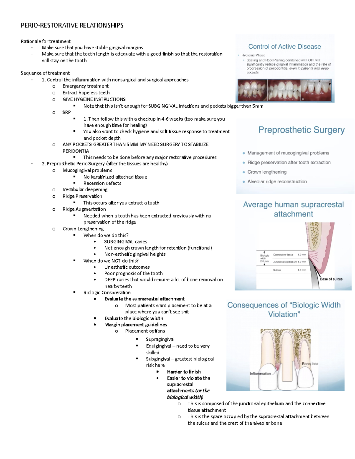 Perio- Restorative/Operative Integration in clinical settings - PERIO ...