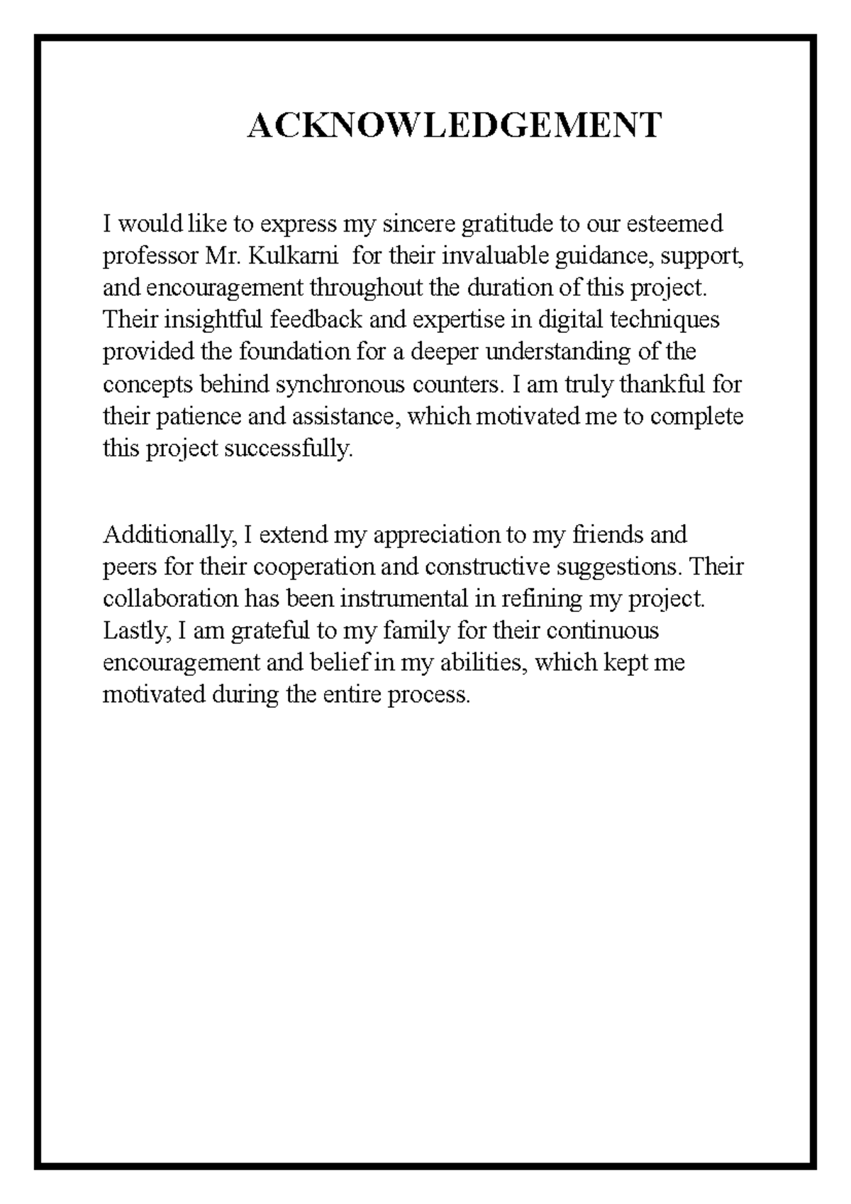 Dtemicroprj - microproject - ACKNOWLEDGEMENT I would like to express my ...