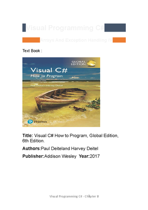 Visual programming C# GUI With Windows Forms Part A - Visual ...
