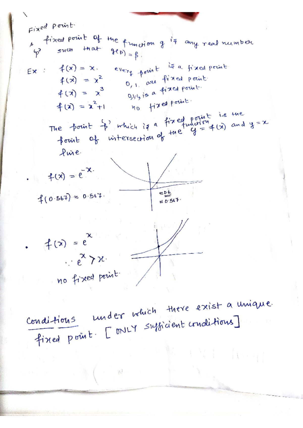UMA011 Unit II L2 - Fixed point. A fixed point of the function g is any ...