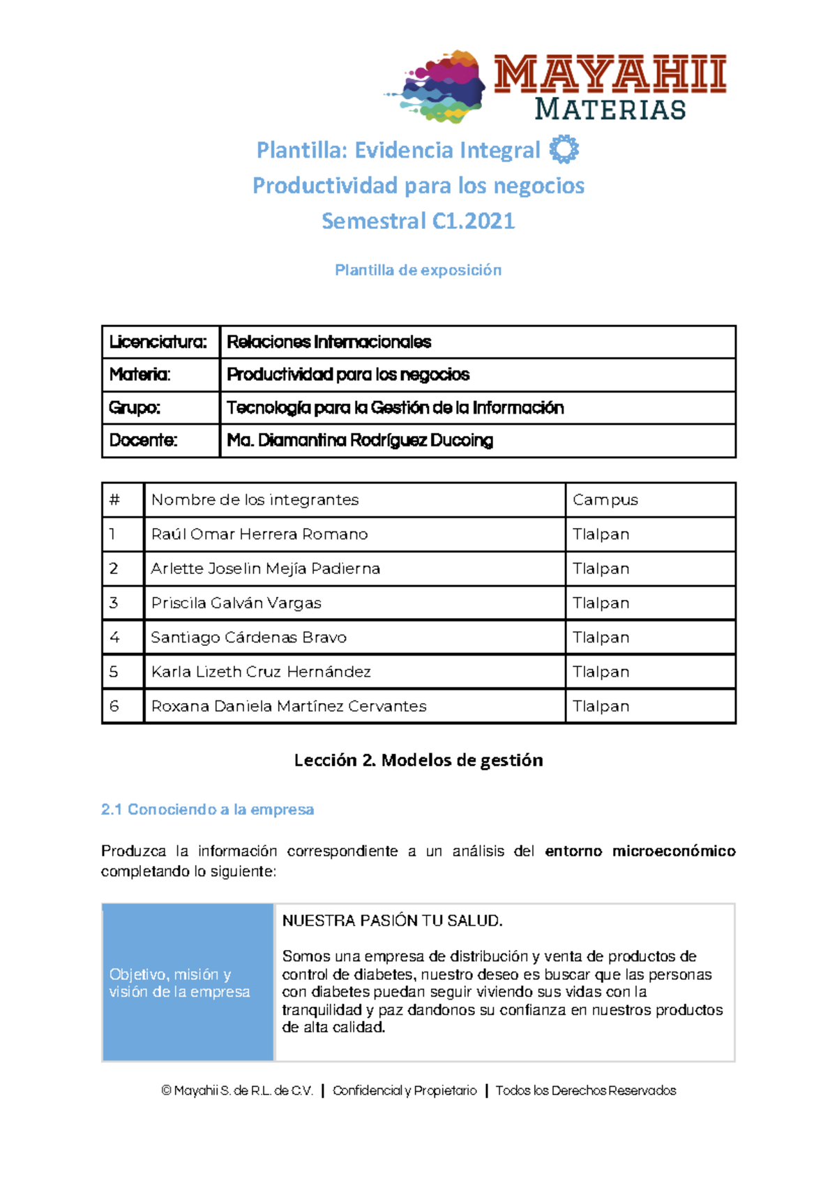 Sem Plantilla Evidencia Integral Productividad Final